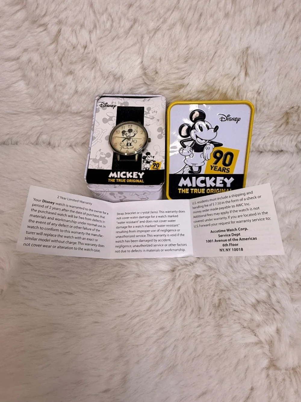 NIB Disney Mickey Mouse 90th Anniversary With 1928 Face Watch NEW With Metal Box